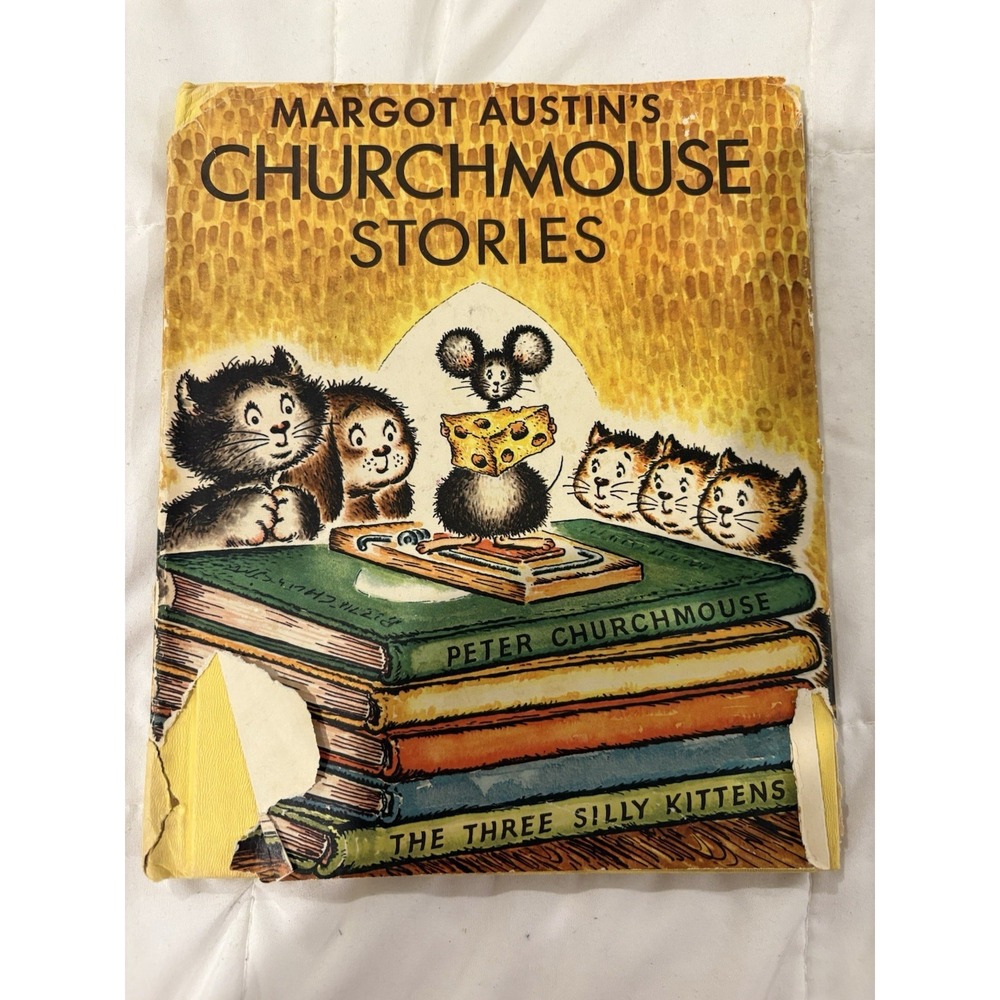 Vtg 1956 Children's Hardcover Picture Book Margot Austin's Churchmouse Stories